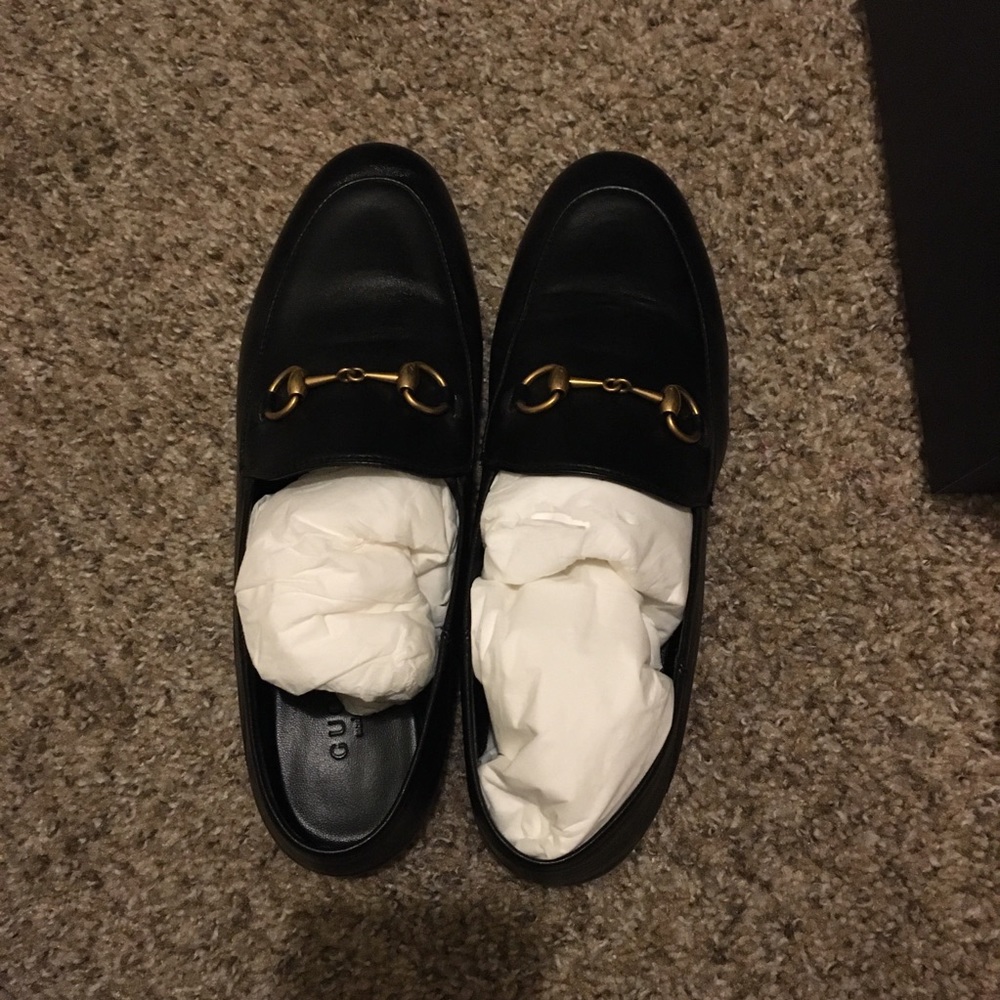 Gucci Leather Brixton Loafers